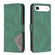 iPhone 17 Air Magnetic Buckle Rhombus Texture Leather Phone Case - Green