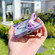 iPhone 17 Air MagSafe Magnetic Clear Phone Case with Wrist Strap - Purple