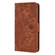 iPhone 17 Air Mandala Embossed Dual-Fold Calf Leather Phone Case - Brown