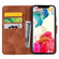 iPhone 17 Air Mandala Embossed Dual-Fold Calf Leather Phone Case - Brown