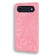 iPhone 17 Air Mandala Embossed Dual-Fold Calf Leather Phone Case - Pink