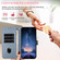 iPhone 17 Air Metal Bow Leather Phone Case with Hand Strap - Light Blue