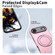 iPhone 17 Air Metal Rotation Holder MagSafe TPU Hybrid PC Phone Case - Pink
