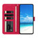 iPhone 17 Air Moonlit Butterfly Dance Pattern Embossed Leather Phone Case - Rose Red