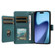 iPhone 17 Air Multi Card Wallet Leather Phone Case with Strap - Green
