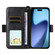 iPhone 17 Air Multi-card Slots Crossbody Cowhide Leather Phone Case - Black