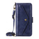 iPhone 17 Air Multi-card Slots Crossbody Cowhide Leather Phone Case - Blue