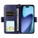 iPhone 17 Air Multi-card Slots Crossbody Cowhide Leather Phone Case - Blue