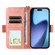 iPhone 17 Air Multi-card Slots Crossbody Cowhide Leather Phone Case - Pink