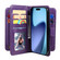 iPhone 17 Air Multi-Function Wallet 10 Card Slots Leather Phone Case - Violet