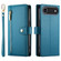 iPhone 17 Air Nine Card-slot Zipper Wallet Bag Leather Phone Case - Blue