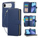 iPhone 17 Air Nine-card Slots Zipper Wallet Bag Leather Phone Case - Blue