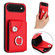 iPhone 17 Air Organ Card Bag Ring Holder Phone Case - Red