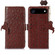 iPhone 17 Air Ostrich Pattern Genuine Leather RFID Phone Case - Coffee