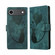 iPhone 17 Air Pen Heart Cat Embossed Leather Phone Case - Green