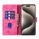 iPhone 17 Air Pen Heart Cat Embossed Leather Phone Case - Pink