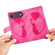iPhone 17 Air Pen Heart Cat Embossed Leather Phone Case - Pink