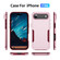 iPhone 17 Air Pioneer Armor Heavy Duty PC + TPU Phone Case - Pink+Rose Red