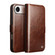 iPhone 17 Air QIALINO Classic 103 Buckle Genuine Leather Phone Case - Brown