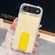 iPhone 17 Air Rhinestone Glitter TPU 4-corners Anti-fall Phone Case with Holder - Light Yellow