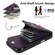 iPhone 17 Air Rhombic Texture Card Bag Phone Case with Long Lanyard - Dark Purple