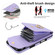 iPhone 17 Air Rhombic Texture Card Bag Phone Case with Long Lanyard - Light Purple