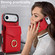 iPhone 17 Air Ring Holder RFID Card Slot Phone Case - Red
