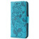 iPhone 17 Air Rose Butterfly Embossed Leather Phone Case - Blue