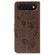 iPhone 17 Air Rose Butterfly Embossed Leather Phone Case - Brown