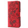 iPhone 17 Air Rose Butterfly Embossed Leather Phone Case - Red