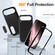 iPhone 17 Air Rugged PC + Silicone Phone Case with Holder - Black