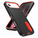 iPhone 17 Air Rugged PC + Silicone Phone Case with Holder - Black+Orange