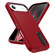 iPhone 17 Air Rugged PC + Silicone Phone Case with Holder - Red+Black