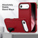 iPhone 17 Air Rugged PC + Silicone Phone Case with Holder - Red+Black
