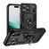 iPhone 17 Air Shockproof TPU Hybrid PC Phone Case with Holder - Black
