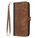iPhone 17 Air Side Buckle Double Fold Hand Strap Leather Phone Case - Brown