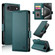 iPhone 17 Air Side Buckle Magnetic Frosted Leather Phone Case - Dark Green