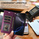 iPhone 17 Air Six Card Slots Buckle Leather Phone Case with Lanyard - Purple