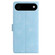 iPhone 17 Air Skin Feel Embossed Feather Leather Phone Case - Light Blue