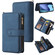 iPhone 17 Air Skin Feel Multi Card Slots Zipper Wallet Leather Phone Case - Blue