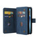 iPhone 17 Air Skin Feel Multi Card Slots Zipper Wallet Leather Phone Case - Blue