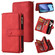 iPhone 17 Air Skin Feel Multi Card Slots Zipper Wallet Leather Phone Case - Red