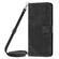 iPhone 17 Air Skin Feel Stripe Pattern Leather Phone Case with Lanyard - Black