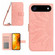 iPhone 17 Air Skin Feel Sun Flower Embossed Flip Leather Phone Case with Lanyard - Pink