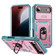 iPhone 17 Air Sliding Camshield TPU + PC Phone Case with Holder - Pink+Green