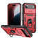 iPhone 17 Air Sliding Camshield TPU + PC Phone Case with Holder - Red+Black