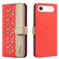 iPhone 17 Air Splicing Color Hollow Flower Pattern RFID Leather Phone Case - Red