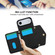 iPhone 17 Air Splicing Rhombic Texture Card Bag Phone Case with Long Lanyard - Black