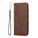 iPhone 17 Air Stitching Calf Texture Buckle Leather Phone Case - Brown