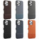 iPhone 17 Air Stitching Cloth MagSafe Magnetic PC Hybrid PU Phone Case - Dark Brown
